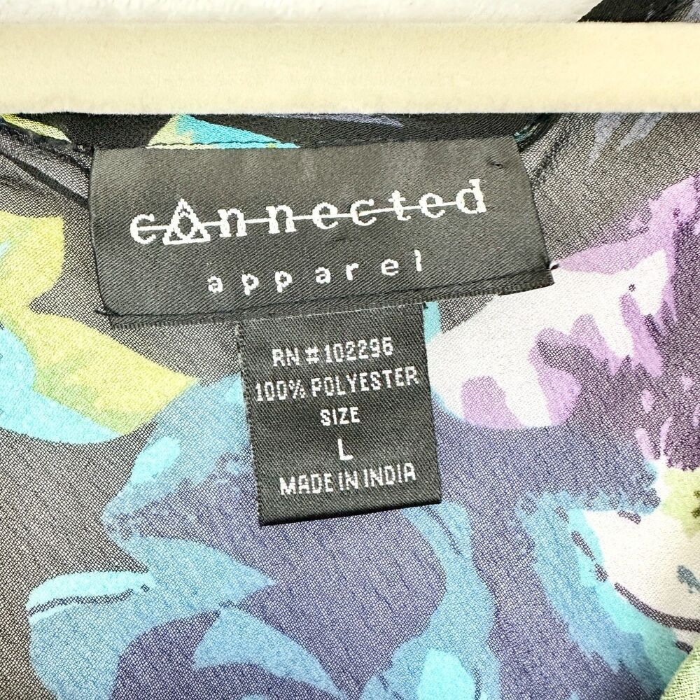 Vintage Connected Apparel Beaded Floral Whimsigoth Midi Dress Size Large Fairy - Picture 8 of 8